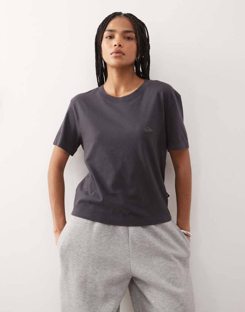 Quiksilver - Essential - Kurzärmliges T-Shirt in Asphalt-Schwarz von Quiksilver