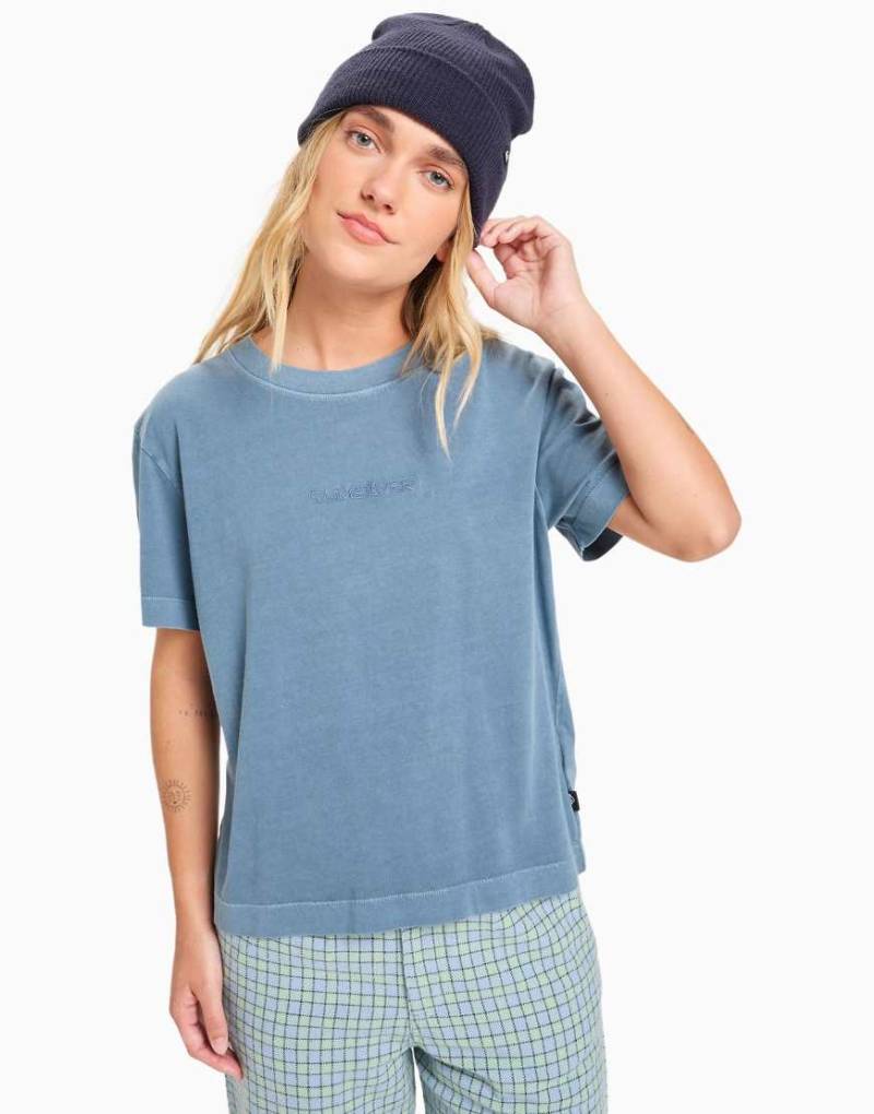 Quiksilver - Essential - Kurzärmliges T-Shirt in Chinablau von Quiksilver