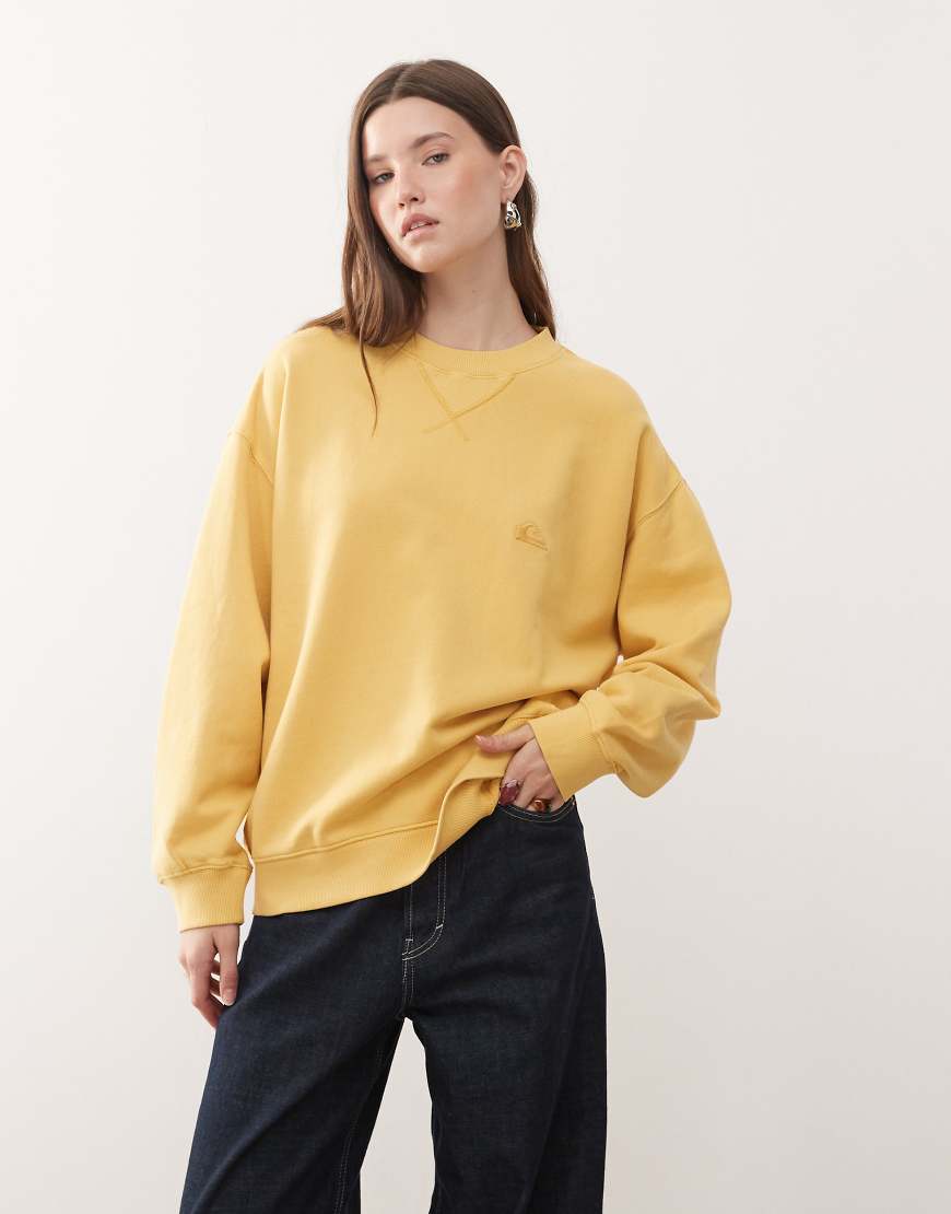 Quiksilver - Essential - Oberteil in Rattan-Gelb mit Rundhalsausschnitt von Quiksilver