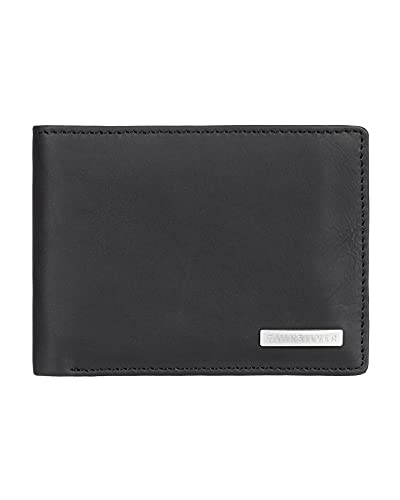 Quiksilver Gutherie - Leather Bi-Fold Wallet - Zweifach faltbares Leder-Portemonnaie - Männer - M - Schwarz. von Quiksilver