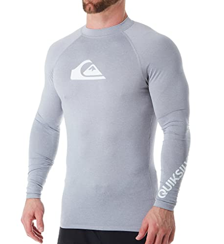 Quiksilver Herren All Time Langarm-Rashguard LSF 50 Sonnenschutz Surf Rash-Guard-Shirt, Bogen Heather, XL von Quiksilver