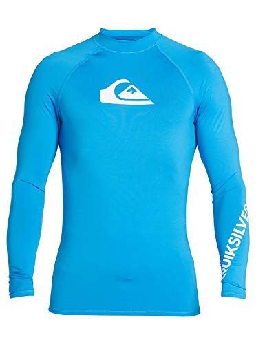 Quiksilver Herren All Time Long Sleeve Rashguard UPF 50 Sun Protection Surf Rash-Guard-Shirt, Blithe, L von Quiksilver