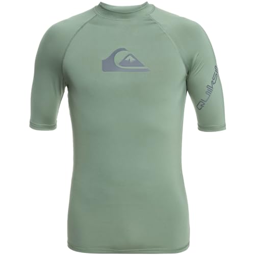 Quiksilver All Time - Kurzärmliger Rashguard mit UPF 50 für Männer Grün von Quiksilver