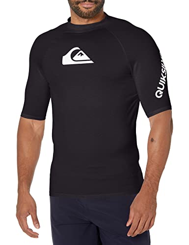 Quiksilver Herren All Time Ss Short Sleeve Rashguard Surf Rash-Guard-Shirt, schwarz, Large von Quiksilver