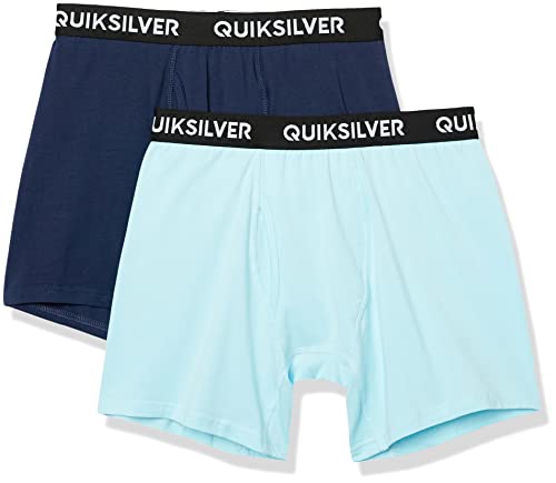 Quiksilver Herren Basic Boxershorts Retroshorts, Hellblau/Marineblau (2er-Pack), Large von Quiksilver