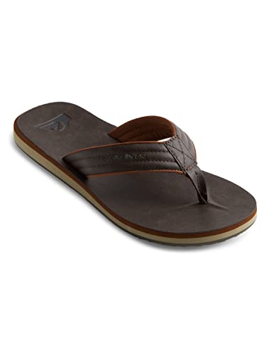 Quiksilver Herren Carver Nubuck-Sandals for Men Zehentrenner, Braun (Demitasse-Solid Ctk0) von Quiksilver