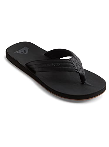 Quiksilver Herren Carver Nubuck - Sandals For Mens Zehentrenner, Schwarz Solid Black Sbkm, 39 EU von Quiksilver