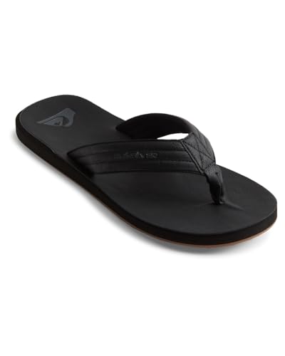 Quiksilver Herren Carver Nubuck - Sandals For Mens Zehentrenner, Schwarz Solid Black Sbkm, 45 EU von Quiksilver