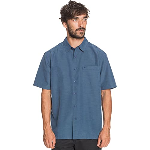 Quiksilver Herren Centinela 4 Gewebt Hemd mit Button-Down-Kragen, Midnight Navy Centinella, Mittel von Quiksilver