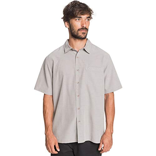 Quiksilver Herren Centinela 4 Knöpfen, Bequeme Passform, mit Taschen Hemd mit Button-Down-Kragen, Flint Gray Centinella, 3X-Groß von Quiksilver