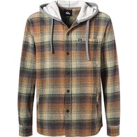 Quiksilver Herren Overshirt Multicolor Baumwolle unifarben von Quiksilver
