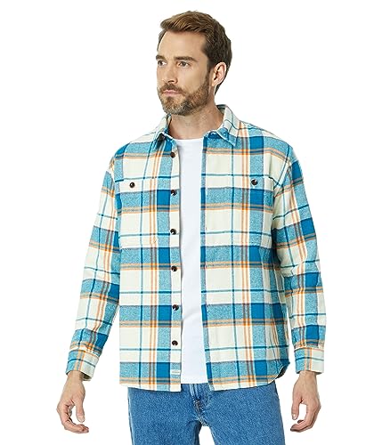 Quiksilver Herren Lower Ridge Flanell Woven Top Hemd mit Button-Down-Kragen, Seehafen Unterer Grat 233, Klein von Quiksilver