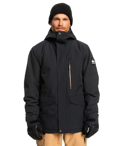 Quiksilver Herren Mission Solid Schneejacke Jacke, True Black, XL von Quiksilver