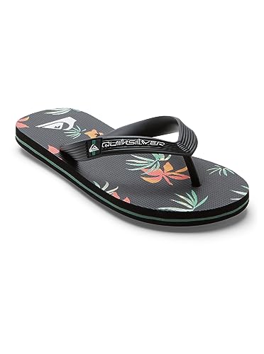 Quiksilver Herren Molokai Art II Youth. Sandale, Black/ORANGE/Green, 32 EU von Quiksilver