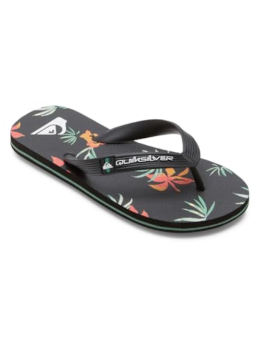 Quiksilver Herren Molokai Art II Youth. Sandale, Black/ORANGE/Green, 36 EU von Quiksilver