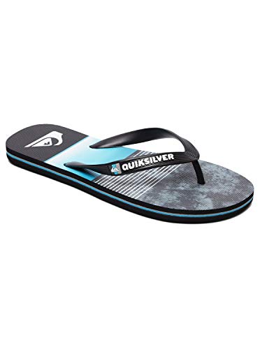 Quiksilver Herren Molokai Slab-Sandals for Men Badeschuhe, Schwarz (Black/Blue/Grey Xkbs) von Quiksilver