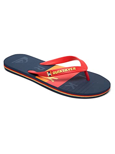 Quiksilver Herren Molokai Word Block Flops for Men Flip-Flop, RED/Blue/RED, 39 EU von Quiksilver