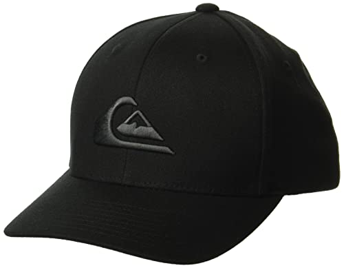 Quiksilver Herren Mountain & Wave Stretch Fit Curve Brim Hat Hut, Schwarz/Schwarz, SMALL von Quiksilver