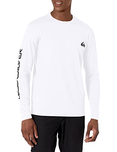 Quiksilver Herren Omni Session Rashguard Surf Langen Ärmeln Rash-Guard-Shirt, Weiss/opulenter Garten, M von Quiksilver