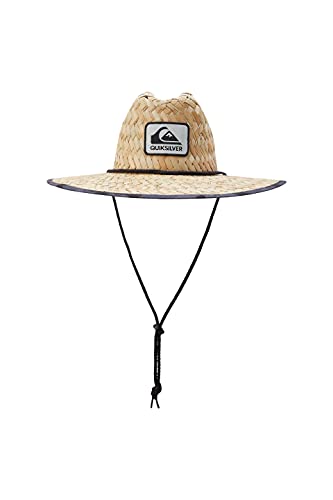 Quiksilver Herren Outsider Lifeguard Wide Brim Beach Sun Straw Hat Sonnenhut, Schwarz Grau Camo, L/XL von Quiksilver