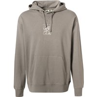 Quiksilver Herren Hoodie Grau Baumwolle unifarben von Quiksilver