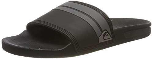 Quiksilver Herren Rivi Slider for Men Peeptoe Sandalen, Schwarz (Black/Black/Grey Xkks), 45 EU von Quiksilver