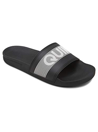 Quiksilver Herren Rivi Wordmark Slide Flip-Flop, Black/White/Black, 39 EU von Quiksilver