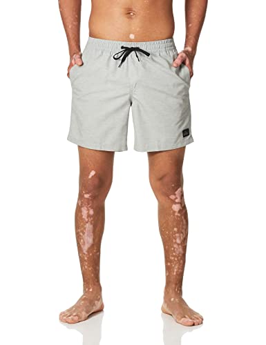 Quiksilver Herren Solide elastische Taille Volley Badehose Boardshorts, Graupel Heidekraut, S 7-9 von Quiksilver