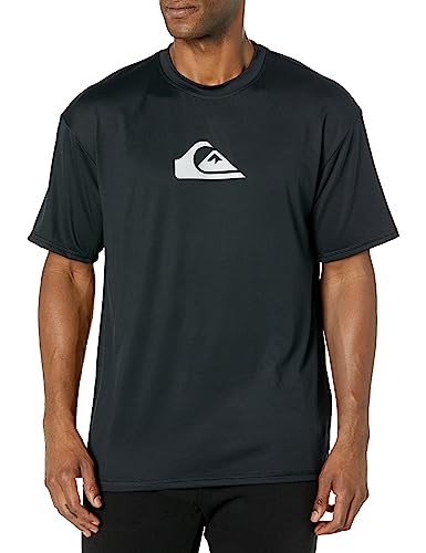 Quiksilver Herren SOLID Streak SS Short Sleeve Rashguard SURF Rash-Guard-Shirt, schwarz, Large von Quiksilver