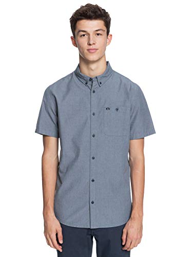 Quiksilver Herren Short Sleeve Shirt Hemd mit Button-Down-Kragen, Black Winfall Ss, Groß von Quiksilver