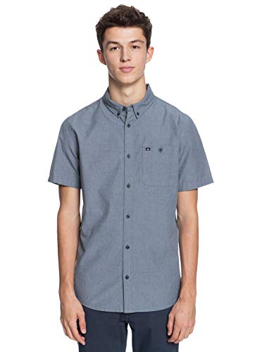 Quiksilver Herren Kurzarm-Shirt mit Knopfleiste Hemd mit Button-Down-Kragen, Black Winfall Ss, XL von Quiksilver