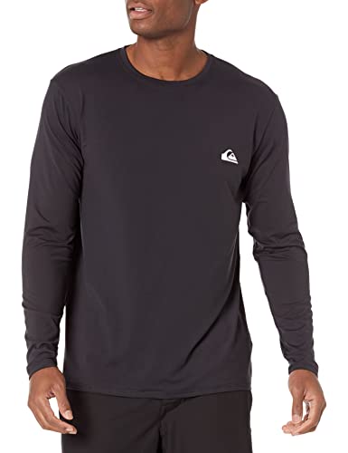 Quiksilver Herren Solid Streak Langarm Rashguard LSF 50 Sonnenschutz Surf Rash-Guard-Shirt, schwarz, Large von Quiksilver