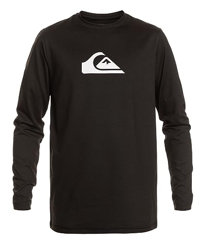 Quiksilver Herren Solid Streak Langarm-Rashguard, LSF 50, Sonnenschutz Rash-Guard-Shirt, schwarz, X-Large von Quiksilver