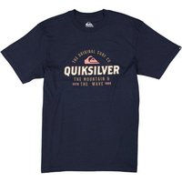 Quiksilver Herren T-Shirt blau Baumwolle von Quiksilver