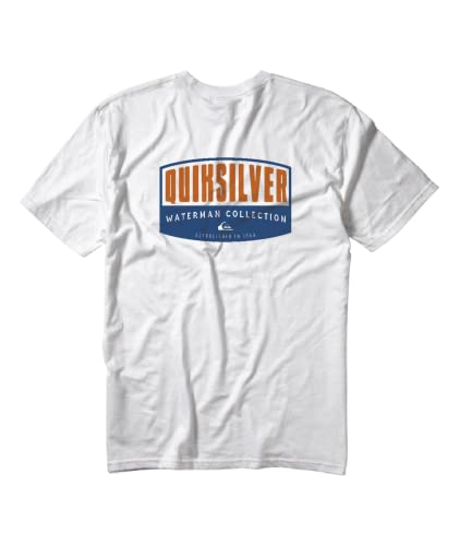 Quiksilver Herren-T-Shirt mit Wildleder-Haptik, normale Passform, Antikweiß (Locking It Up), X-Groß von Quiksilver