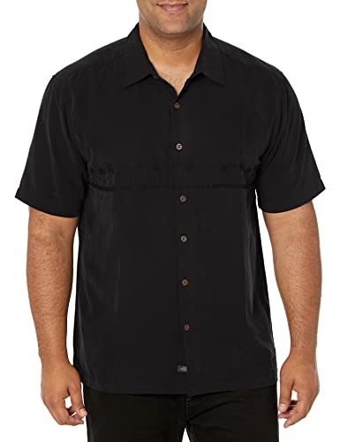 Quiksilver Herren Tahiti Palms 4 Knöpfen und Blumenmuster Hemd mit Button-Down-Kragen, Schwarz, L von Quiksilver