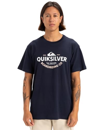 Quiksilver Herren Typed Out Ss T-Shirt, Dunkles Marineblau, XXL von Quiksilver