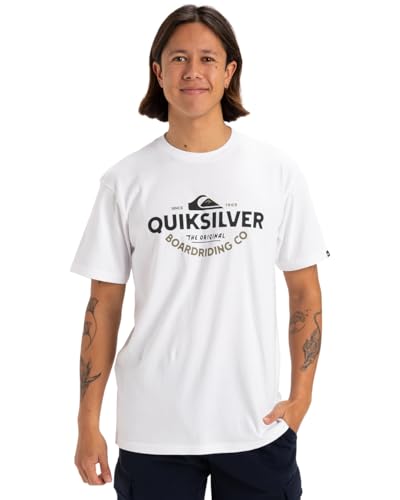 Quiksilver Herren Typed Out Ss T-Shirt, weiß, M von Quiksilver
