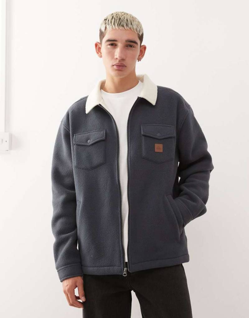 Quiksilver - Jacke aus Sherpafleece in India Ink-Schwarz von Quiksilver