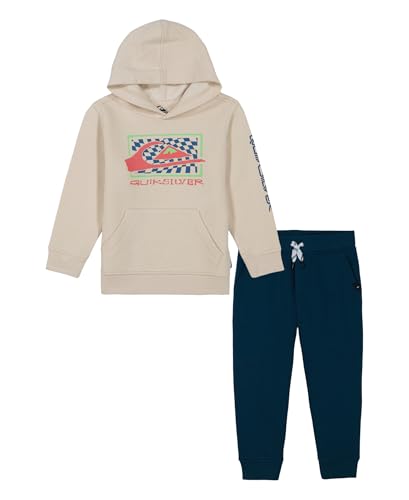 Quiksilver Jungen 2pc Fleece Pant Hosen-Set, Fog/Blue Wing Teal, 12 Monate von Quiksilver
