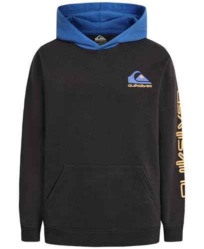Quiksilver Jungen Pullover Hoodie Sweatshirt Weich & Bequem mit Fronttasche, Phantom Colorblock, 10-12 von Quiksilver