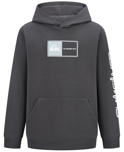 Quiksilver Jungen Pullover Hoodie Sweatshirt Weich & Bequem mit Fronttasche, Phantom Lockup, 18-20 von Quiksilver