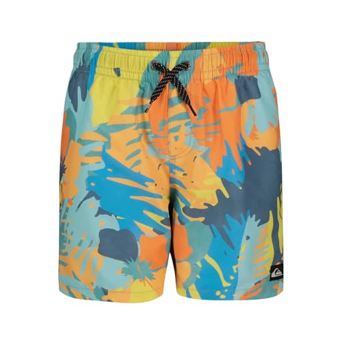 Quiksilver Jungen Volley Swim Trunks with UPF 50+ Sun Protection, Quick Dry Bathing Suit Shorts Badehose, Aqua Sky, 10-12 von Quiksilver