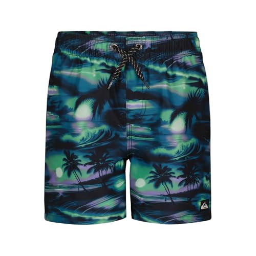 Quiksilver Jungen Volley Swim Trunks with UPF 50+ Sun Protection, Quick Dry Bathing Suit Shorts Badehose, Phantom Mix, 14-16 von Quiksilver