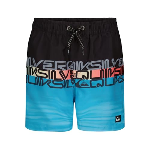 Quiksilver Jungen Volley Swim Trunks with UPF 50+ Sun Protection, Quick Dry Bathing Suit Shorts Badehose, Schwarzer Wortblock, 14-16 Quiksilver Jungen Volley Swim Trunks with UPF 50+ Sun Protection, Quick Dry Bathing Suit Shorts Badehose, Schwarzer Wortblock, 14-16 von Quiksilver