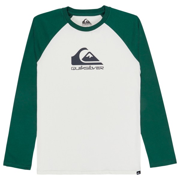 Quiksilver - Kid's EV Omni Logo Raglan L/S - Longsleeve Gr S - 10 Years weiß von Quiksilver