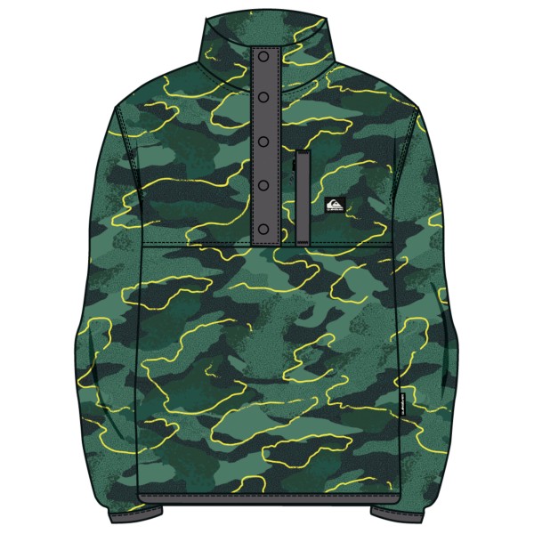 Quiksilver - Kid's No Destination Half Snap - Fleecepullover Gr M - 12 Years grün von Quiksilver