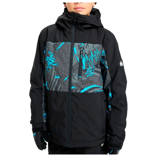 Quiksilver - Kid's Side Hit Printed Jacket - Skijacke Gr S - 10 Years schwarz von Quiksilver