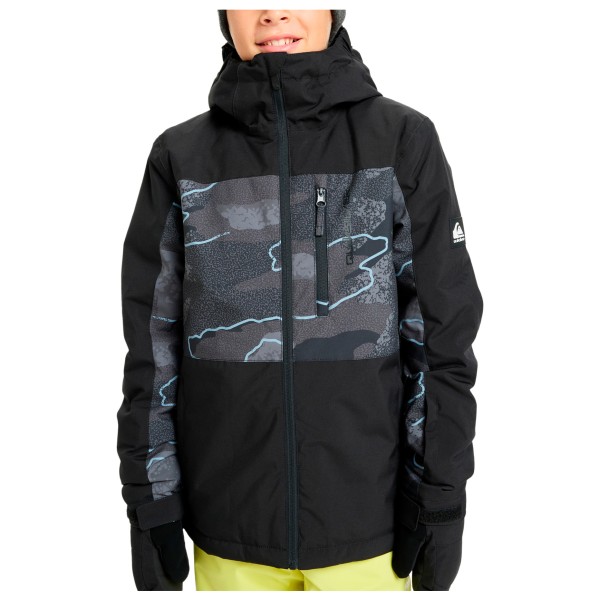 Quiksilver - Kid's Side Hit Printed Jacket - Skijacke Gr XS - 8 Years schwarz von Quiksilver