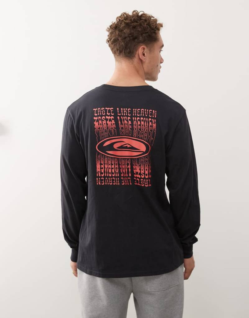 Quiksilver - Langärmliges T-Shirt in Schwarz mit „Ev Heaven Like"-Print von Quiksilver